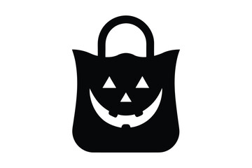 Halloween Trick or Treat Bag silhouette vector