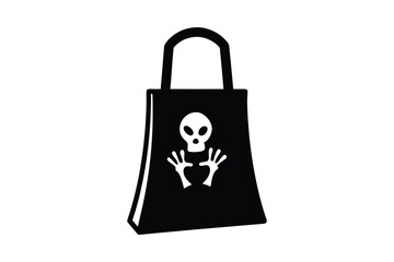 Halloween Trick or Treat Bag silhouette vector