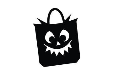 Halloween Trick or Treat Bag silhouette vector