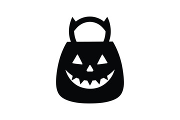 Halloween Trick or Treat Bag silhouette vector
