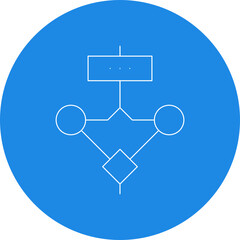 Flowchart single vector illustration icon