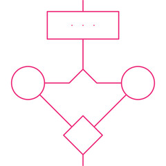 Flowchart single vector illustration icon