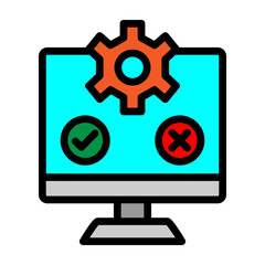 Software Testing Vector Filled Icon Design