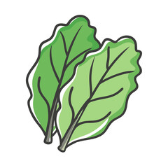 collard greens icon, collard greens vector illustration-simple illustration of collard greens, perfect for collard greens logos and icons