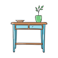 console table icon, console table vector illustration-simple illustration of console table, perfect for console table logos and icons