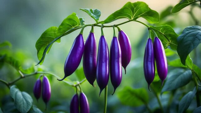 Close-up of isolated organic violet bean