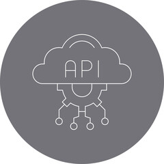 API single vector illustration icon