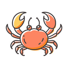 crab icon, crab vector illustration-simple illustration of crab, perfect for crab logos and icons