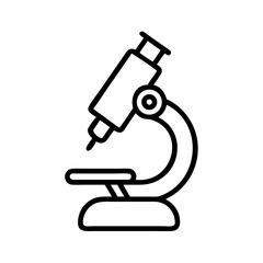Vector icon of the microscope