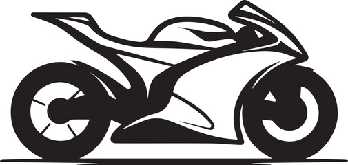 High-speed racing bike silhouette for print and online graphics.
