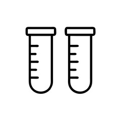 Vector icon of laboratory test tubes