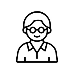 Vector Icon of the Professor at the institute