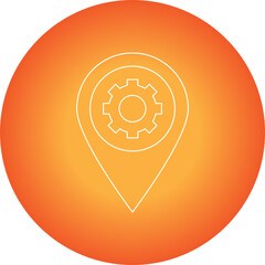 Location Settings single vector illustration icon