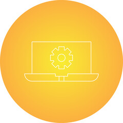 Laptop Settings single vector illustration icon