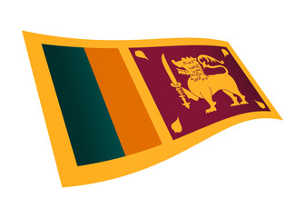 A Sri Lanka waving flag graphic
