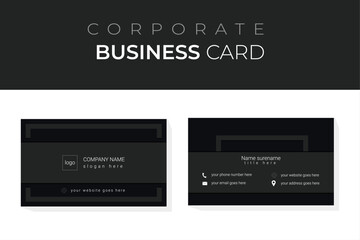 Fototapeta premium Professional black business card template