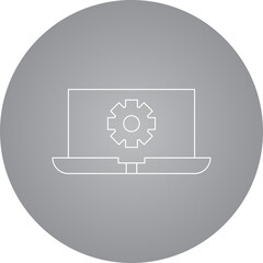Laptop Settings single vector illustration icon
