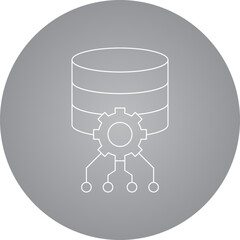 Database Settings single vector illustration icon