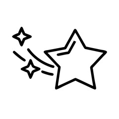 Obraz premium star icon in black and white with sparkling effects 