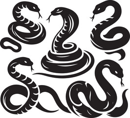 Fototapeta premium animal pose with different style silhouette victor isolated on the white background.