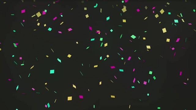 Celebration event fun confetti background variants, colors of particles change to sparkle golden, 4k layer with alpha png transparency