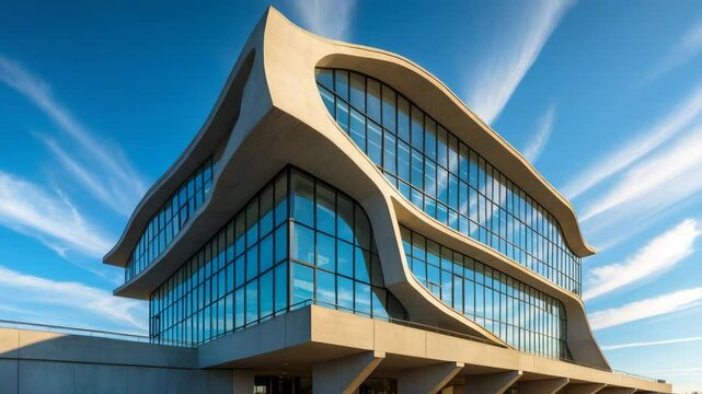 Unique exterior design of the Main Library