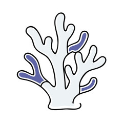 Coral reef in minimal flat style