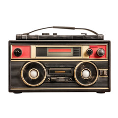 vintage radio isolated on white