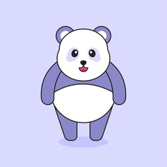 Cute Panda Cartoon Character Standing