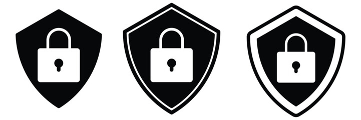 Shield icon, security icon, Protect badge, Protection symbol. Security logo, protect elements vector illustration.