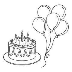 birthday cake with candles	