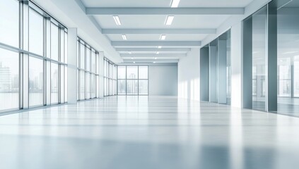 Modern Empty Office Space with City View