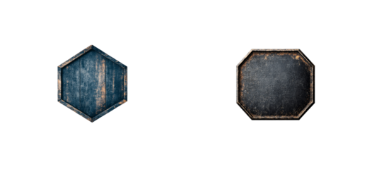 Wooden signboards, vintage design, textured surface, blank frame, cut out transparent