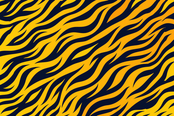 Fierce tiger stripes in vibrant orange and deep blue, a bold and dynamic pattern showcasing the beauty of nature's design.