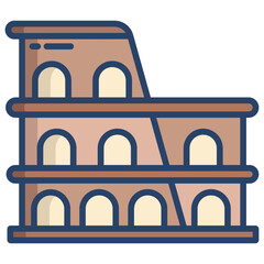 Linear color Colosseum icon