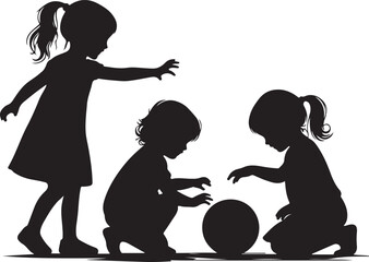 kids fight and emotional silhouette victor isolated on the white background.