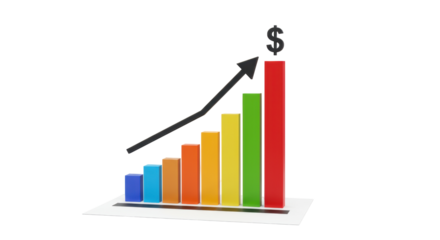 Isolated Business Growth Chart