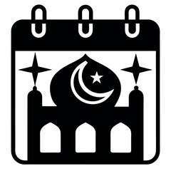 Islamic Calendar Icons Set for Religious Events