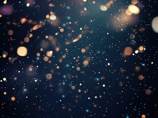 Abstract blurred lights and bokeh on a dark background, christmas or new year's celebration
