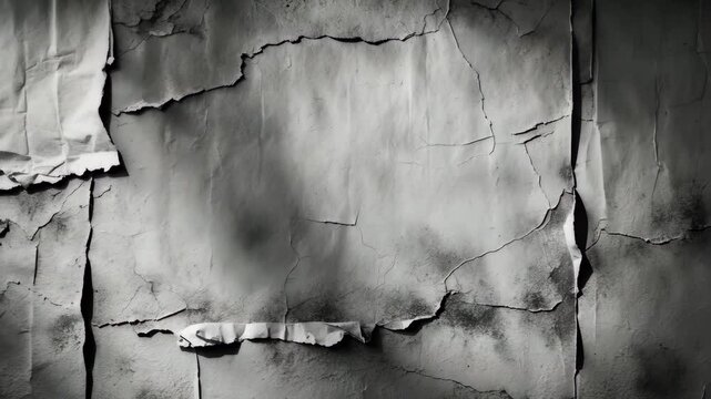 Worn-out grunge poster texture background with creases and wrinkles on a blank paper canvas, offering space for text.