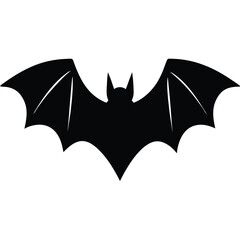 Bat silhouette isolated on white background