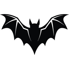 Bat silhouette isolated on white background