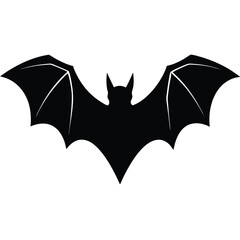 Bat silhouette isolated on white background