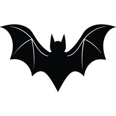 Bat silhouette isolated on white background
