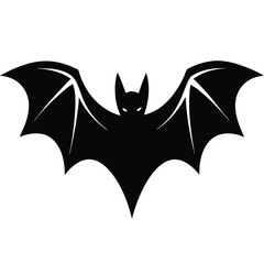 Bat silhouette isolated on white background