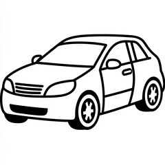 Simple outline drawing of a car