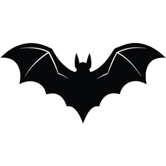 Bat silhouette isolated on white background