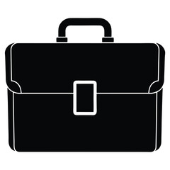briefcase silhouette isolated on white background