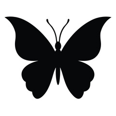 butterfly silhouette isolated on white background
