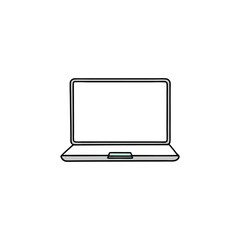 computer monitor isolated on white background